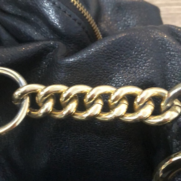 Badgley Mischa Platinum Connie Black Leather Hobo Bag - Picture 11 of 13